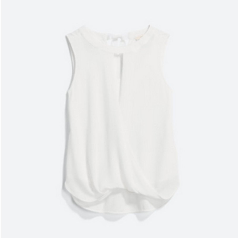 41 Hawthorn Clearwater Mixed Material Surplice Blouse (L)